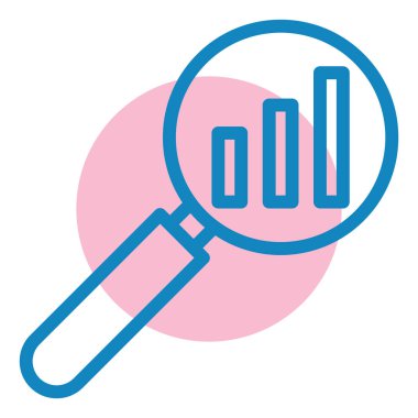 Analizler. Web simgesi basit illüstrasyon