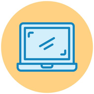 laptop vektör simgesi modern basit tasarım