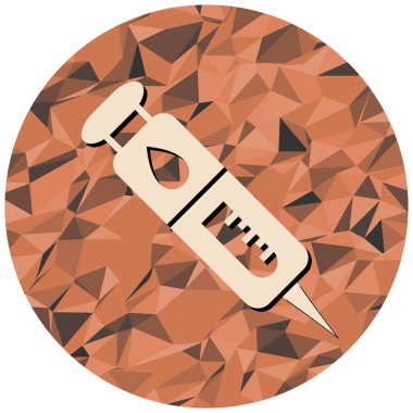 Şırınga simgesi, vektör illüstrasyonu basit tasarım