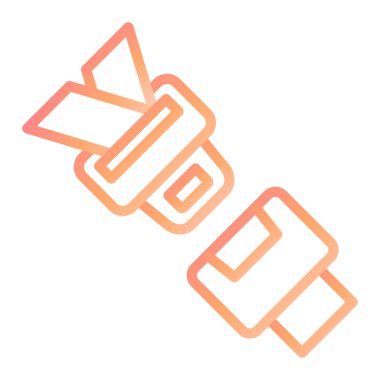 Koltuk kemeri modern simge vektör illüstrasyonu 