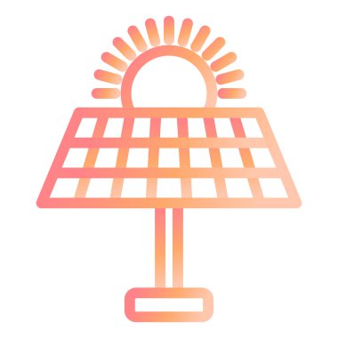 Güneş paneli. Basit resimleme