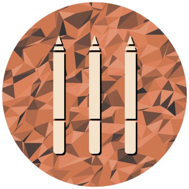 Arka planda izole edilmiş tek bir kırmızı ve beyaz vektör çizimi