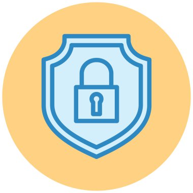 Kalkan. Web simgesi basit illüstrasyon