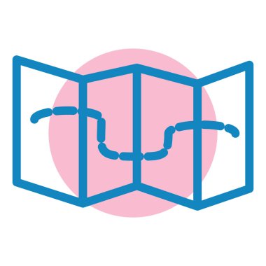 Harita. Web simgesi basit illüstrasyon