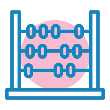 Abaküs. Web simgesi basit illüstrasyon