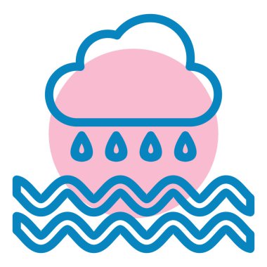 Yağmur. Web simgesi basit illüstrasyon