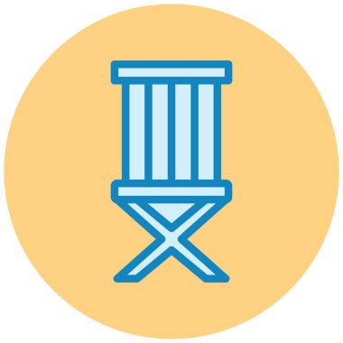 Sandalye. Web simgesi basit illüstrasyon