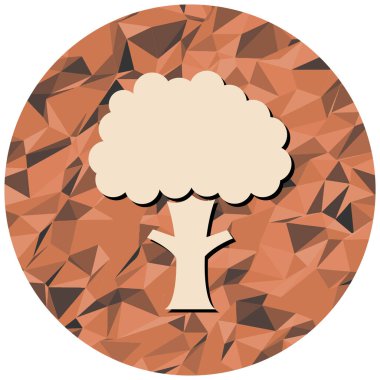 Ağaç. Web simgesi basit illüstrasyon