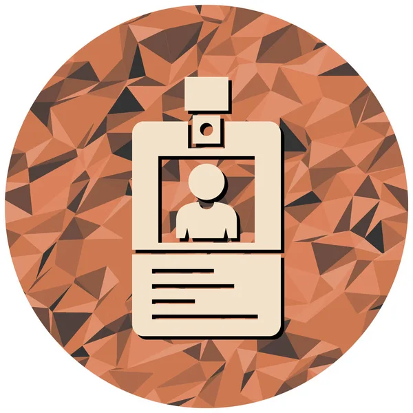 Kimlik kartı simgesi. düz dizayn biçimi 10