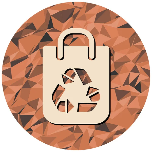 Geri dönüşüm torbası simgesi. vektör illüstrasyonu