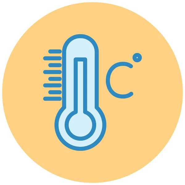 Температура Цельсия Иконка Сайта — стоковый вектор
