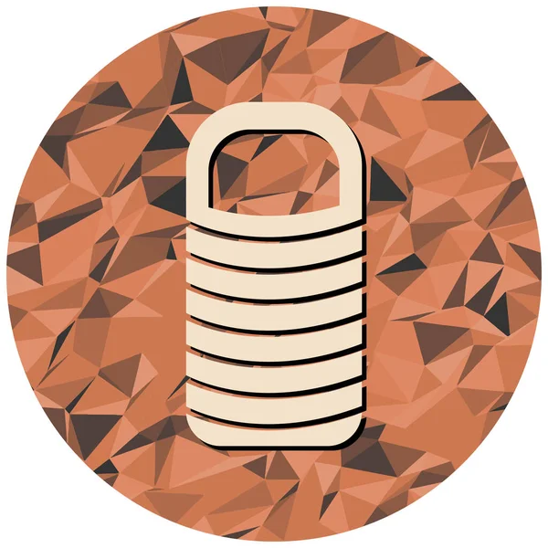 uyku tulumu simgesi, vektör illüstrasyonu basit tasarım