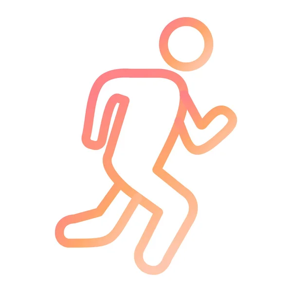 Hombre Corriendo Icono Vector Ilustración — Vector de stock