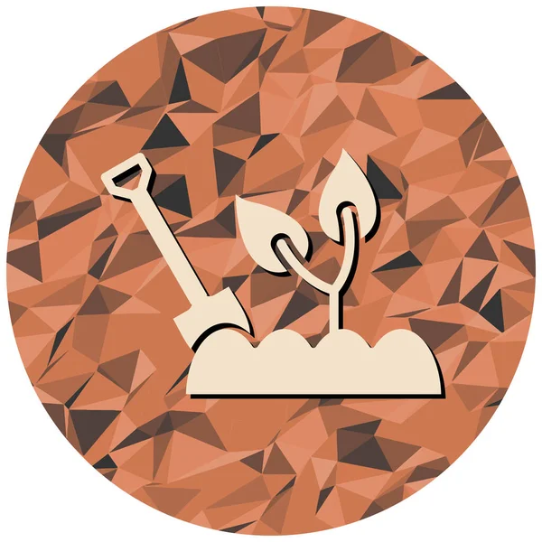 kürek simgesi vektör illüstrasyonu