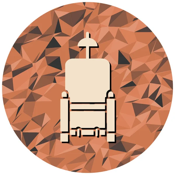 elektrikli sandalye simgesi, vektör illüstrasyonu basit tasarım