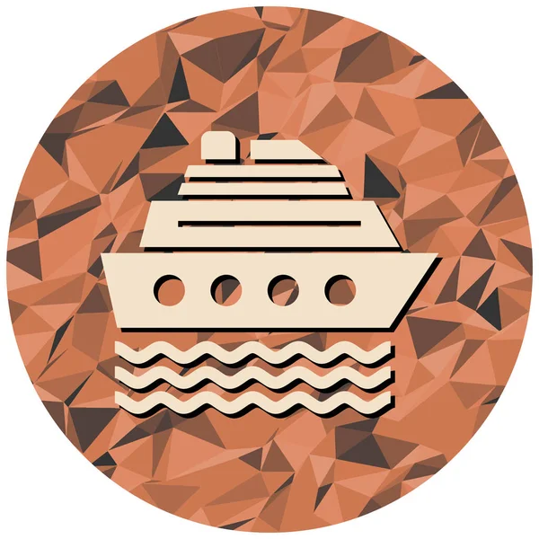 Gemi. Web simgesi basit illüstrasyon