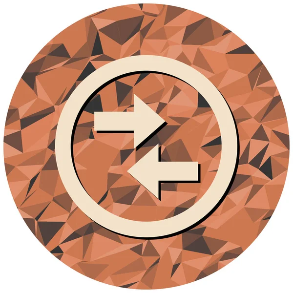 Modern b 'nin vektör illüstrasyonunda okun eksik simgesi