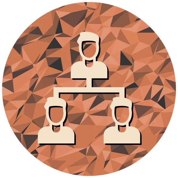 Business People düz simgesi, vektör illüstrasyonu