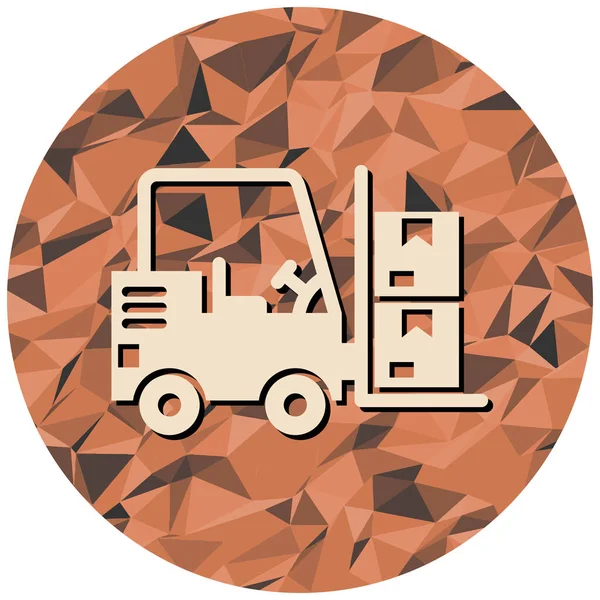 Kutu simgesi olan bir kamyon. vektör illüstrasyonu