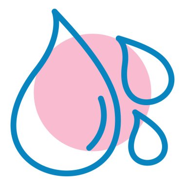 Su damlaları. Basit resimleme