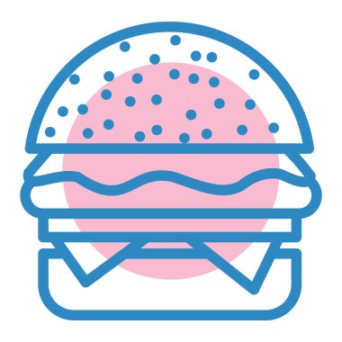 Hamburger. Web simgesi basit illüstrasyon