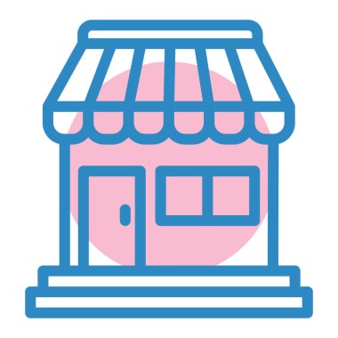 Dükkan. Web simgesi basit illüstrasyon