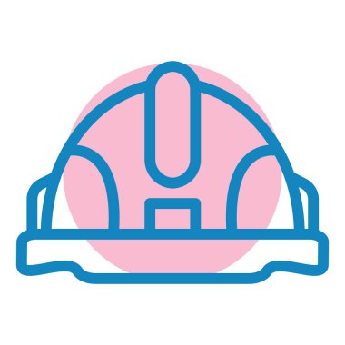 Miğfer. Web simgesi basit illüstrasyon