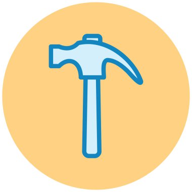 Çekiç. Web simgesi basit illüstrasyon