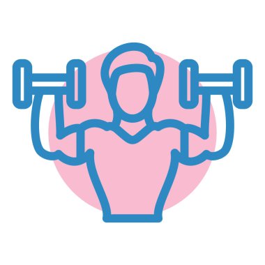 fitness ve egzersiz vektörü simgesi.