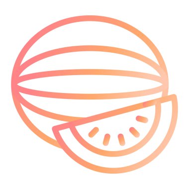 Karpuz. Web simgesi basit illüstrasyon 
