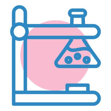 Mikroskop. Web simgesi basit illüstrasyon