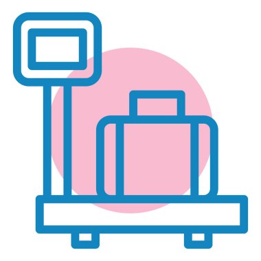 bagaj. Web simgesi basit illüstrasyon