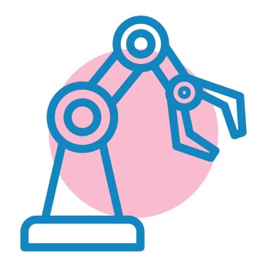 robot. Web simgesi basit illüstrasyon