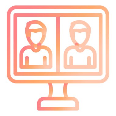 Toplantı. Web simgesi basit illüstrasyon 