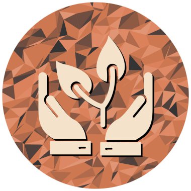 bir yangın simgesi tutan el