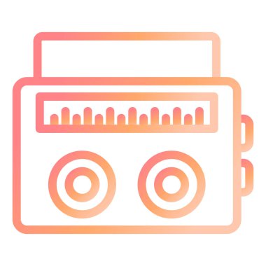 Müzik. Web simgesi basit illüstrasyon