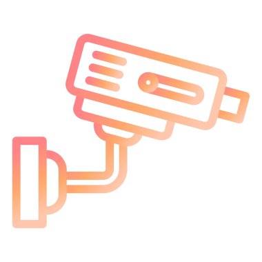 Kapalı devre televizyon. Web simgesi basit illüstrasyon 