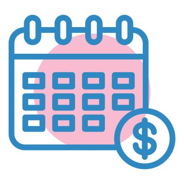 Takvim simgesi vektör illüstrasyonu