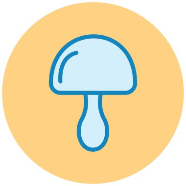 Mantar. Web simgesi basit illüstrasyon