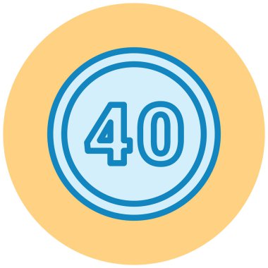 Hız sınırı simgesinin vektör illüstrasyonu