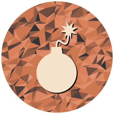 Bomba düz simge vektör çizim