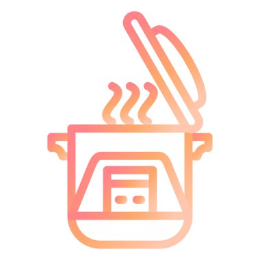 Pişirme vektör satırı simgesi