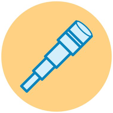 Spyglass simgesi, vektör illüstrasyonu basit tasarım