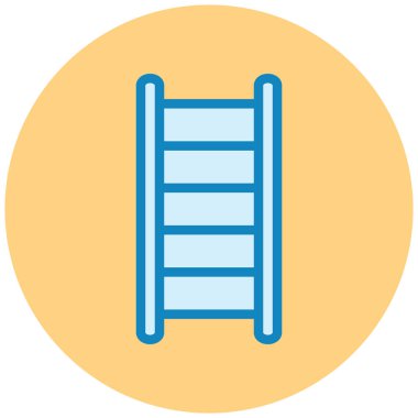 Merdiven. Web simgesi basit illüstrasyon