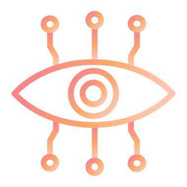 Biyonik Göz. Web simgesi basit illüstrasyon 