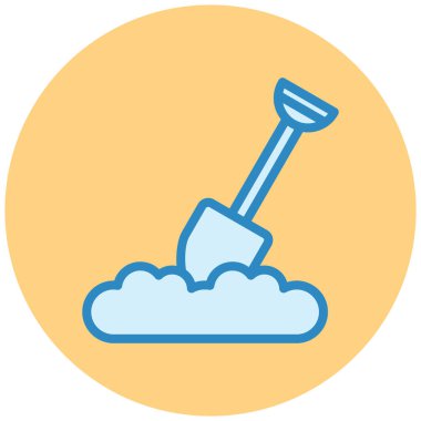 Kürek. Web simgesi basit illüstrasyon