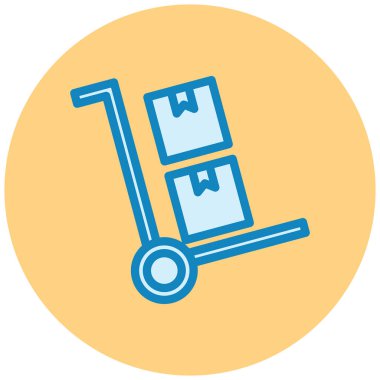 Teslimat. Web simgesi basit illüstrasyon