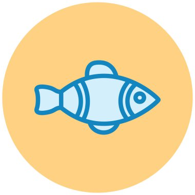 Balık. Web simgesi basit illüstrasyon