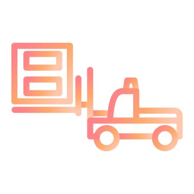 Forklift kamyon simgesi. vektör çizim