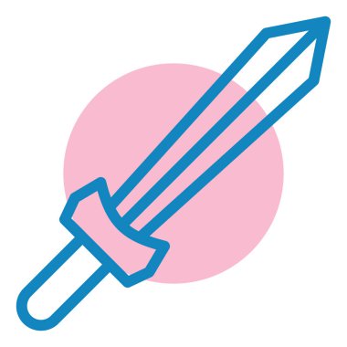 Kılıç. Web simgesi basit illüstrasyon